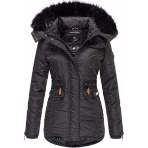 Warm & Comfortabel Navahoo SCHAETZCHEN - Winterjas Dames - Volwassen - Afneembare Kraag - Zwart - XXL