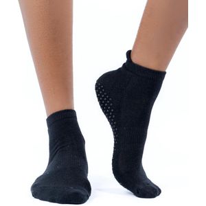Topsocks yoga sokken met badstof zool en ati-slip nopjes kleur: zwart maat: 35-40