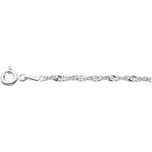 Zilver Gerhodineerde Collier singapore 2 1329703 45 cm