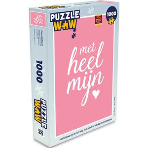 Puzzel Quotes - Moeder - Met heel mijn hart - Spreuken - Legpuzzel - Puzzel 1000 stukjes volwassenen