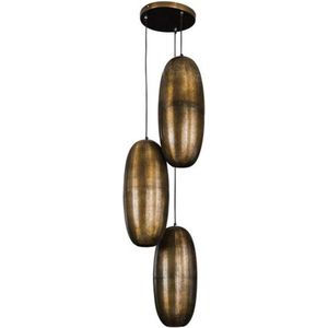 Hanglamp Cosmic getrapt 3 lampen - Brons antiek