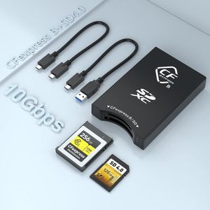 NÖRDIC CRD-018 Kaartlezer 2in1 - USB-C USB-A - 10Gbps