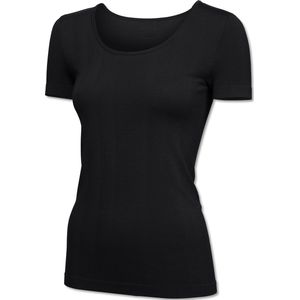 SCHIESSER Active Mesh Bamboo T-shirt (1-pack) - dames shirt korte mouwen zwart - Maat: 42