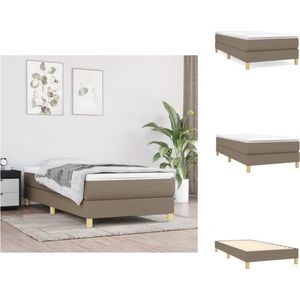 vidaXL Boxspringframe - Taupe - 203 x 80 x 25 cm - Multiplex lattenbodem - Bed