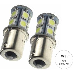 BA15S 9-LED 10-32 VOLT Wit (Cool White) Auto-Vrachtwagen-Interieur-Festoon-Binnenverlichting