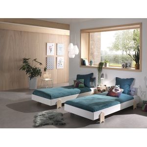 LUCEVI - Modulo Pijl Stapelbare bedden - 2 stuks - Witx200 cm
