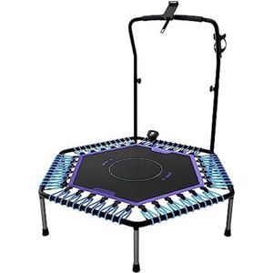 Gratyfied - Mini trampoline volwassenen - Kleine trampoline - 144,4 x 133 x 127 cm - 12 kilogram - Zwart