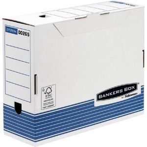 Bankers Box archiefdozen System blauw-wit A4 formaat 100mm 10 stuks