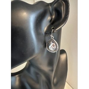 Boho zilverkleurige oorbellen druppel dicht met randje | Moederdag | Vaderdag | Kado | Cadeautje | Valentijnsdag | Verjaardag | Liefde | Sieraden