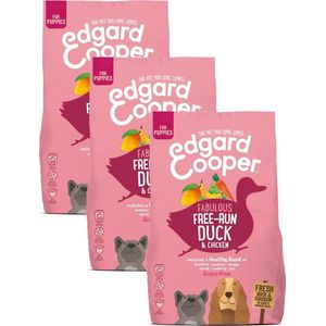 Edgard & Cooper Verse Scharreleend & kip Brok - Voor puppy’s - Hondenvoer - 3 x 700g