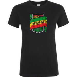 Klere-Zooi - Reggae - Love & Peace - Dames T-Shirt - XXL