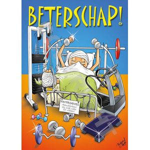 Ansichtkaart 25 stuks BETERSCHAP! Fitnessbed - Fitness