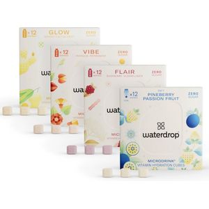 waterdrop® Microdrink Bestseller Set SKY - 48 bruistabletten - 4 smaken - suikervrije