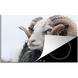 KitchenYeah® Inductie beschermer 77x51 cm - Schaap - Hoorn - Dieren - Kookplaataccessoires - Afdekplaat voor kookplaat - Inductiebeschermer - Inductiemat - Inductieplaat mat