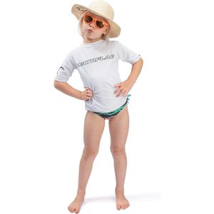 Watrflag Rashguard Valencia Kids - Wit - UV beschermend surf shirt korte mouw 116