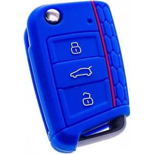 VCTparts Volkswagen Sleutel Hoes Siliconen Cover - Blauw [Golf 7 - Octavia A7]