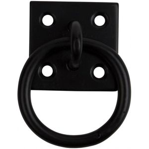 Good in Style - Gietijzeren Plaat met - Voor Wand, Plafond of Balk - Zwart / Ring