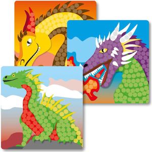 PlayMais Mosaic Kaarten Versieren Fantasy Dragon