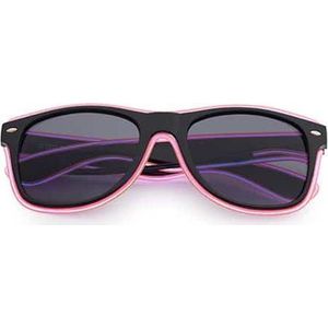 Freaky Glasses® - lichtgevende bril - Zonnebril - LED brillen - Feestbril - Party - Festival - Rave - neon roze