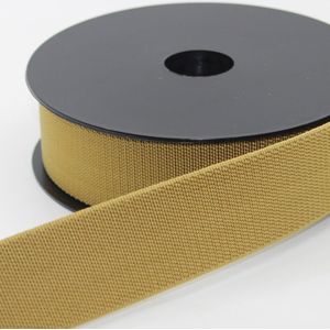 5 Meter STERKE ELASTISCHE TASSENBAND voor RIEMEN of SCHOENEN, Maat 40MM, Kleur MOSTERD 06