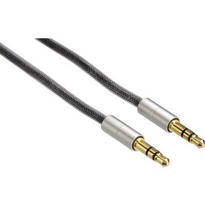 Hama Aux-kabel - Audio kabel - 3,5mm jack - 3,5mm jack kabel - Aux aansluiting - Compatibel met standaard 3,5mm audio-aansluitingen - Kwalitatieve behuizing - 2 meter - Zilver