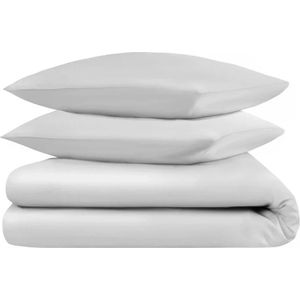 Dream Sheets - luxe dekbedovertrek - 240x200/250 tweepersoons (set) - katoen satijn - Stone Grey - glanslook - Luxe geschenkverpakking