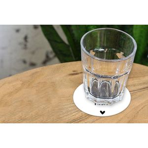 Onderzetters voor glazen - Rond - Engelse quote You got this! met een hartje tegen een witte achtergrond - 10x10 cm - Glasonderzetters - 6 stuks