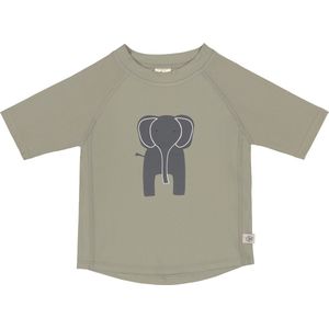 Lässig - UV-Shirt met korte mouwen voor kinderen - Olifant - Olijf - maat 62-68cm