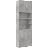 vidaXL - Hoge - kast - 80x42,5x249 - cm - bewerkt - hout - betongrijs