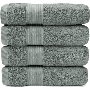 HOOMstyle Handdoeken Set Elegance - 4 stuks - 100% Soft Cotton 650gr - 60x110cm - Groen