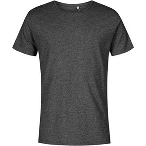 Men's T-shirt met ronde hals en korte mouwen Heather Black - XXL