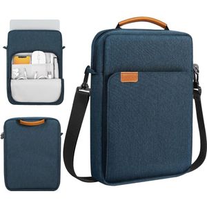 15 Inch Laptop Sleeve Bag with Shoulder Strap - Fits MacBook Air 15"" M2 2023, MacBook Pro 14"" M2 2023, Galaxy Tab S9 Ultra 14.6"" 2023 - Handle Carrying Case Indigo