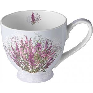 mok van Ambiente - Calluna - herfstprint - heide - porselein - cappucino - thee - cadeauartikel