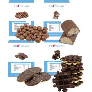 Protiplan | Mix Chocolade Snacks | Voordeelpakket | 3 soorten chocolade snacks | Snel afvallen zonder poespas!