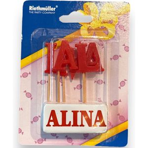 Riethmüller Alina 5-Letter Kaarsjes in Rood