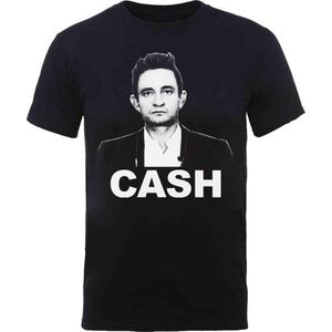 Johnny Cash - Straight Stare Heren T-shirt - M - Zwart