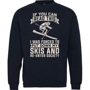 Sweater If You Can Read This | Apres Ski Verkleedkleren | Fout Skipak | Apres Ski Outfit | Navy | maat XS