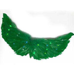 Engelen Vleugels Groen Met Lichtjes Voor Volwassenen (Maat L)