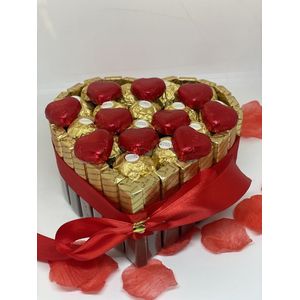 Chocolade Hart Geschenk - Giftpack - Valentijn cadeau - Ferrero Rocher Valentijn Cadeau - Valentijnsdag Geschenk - Liefde - Moederdag - Vaderdag - Verjaardag