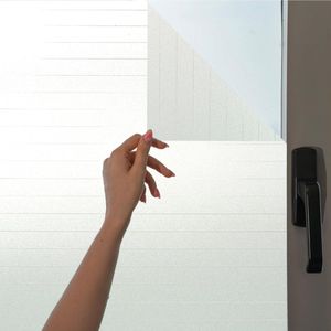 Raamfolie met krijtstreeppatroon [30x200 cm] Inclusief e-book met tips - Zelfklevende raamfolie - Zelfklevende raamfolie met statische hechting - Matte raamfolie