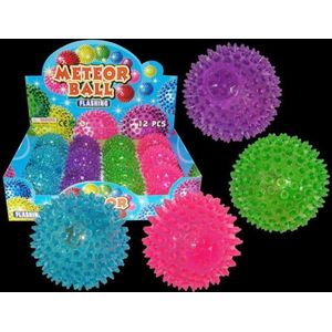 Disco Meteoor | stressbal, stuiterbal, massagebal | 8cm | met disco effect | speelgoed