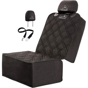 Autostoelhoes voor honden. Premium extra dikke gewatteerde volledige bescherming voorstoelbeschermer met zijkleppen - waterdicht, duurzaam en antislip ontwerp + gratis bonus
