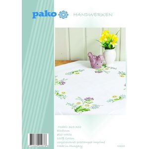Tafelkleed paarse en gele bloemen borduren (pakket)
