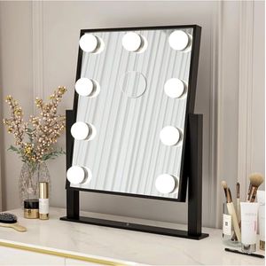 Equivera Hollywood Spiegel - Hollywood Spiegel - Hollywood Spiegel met Verlichting - Make-Up Spiegel - Make-Up Spiegel met Verlichting - Spiegel met Licht - Tafel Spiegel - Slaapkamer Spiegel