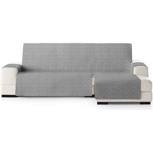 Polyester bankovertrek grijs-grijs Chaise longue 240 cm - Geschikt voor banken van 250 tot 300 cm