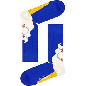 Happy Socks Ice Ice Baby Sock - unisex sokken - kobaltblauw met ijs - Unisex - Maat: 36 - 40