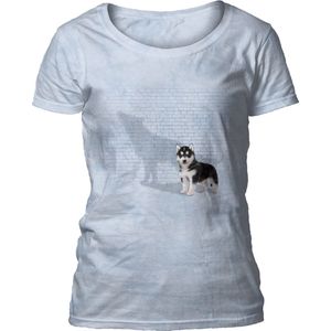 Ladies T-shirt Shadow of Greatness Dog Blue XL