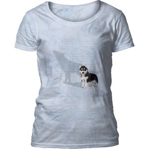 Ladies T-shirt Shadow of Greatness Dog Blue M