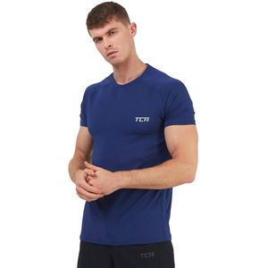 TCA mannen Stamina korte mouw lichtgewicht hardlopen T-Shirt met ritszak