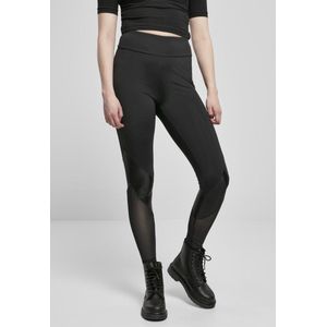 Urban Classics - Highwaist Mixed Tech Sportlegging - S - Zwart